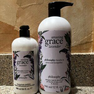 Philosophy Amazing Grace Lavender Firming Body Emulsion and Jumbo Shower Gel!